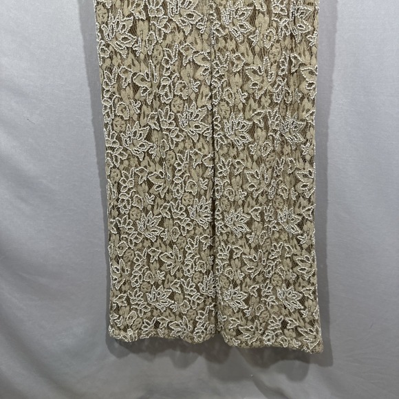 NWT MAC DUGGAL [ 4 ] 24067 Strapless Beaded Lace Fitted Column Gown‎ Beige J1734 - Picture 15 of 16